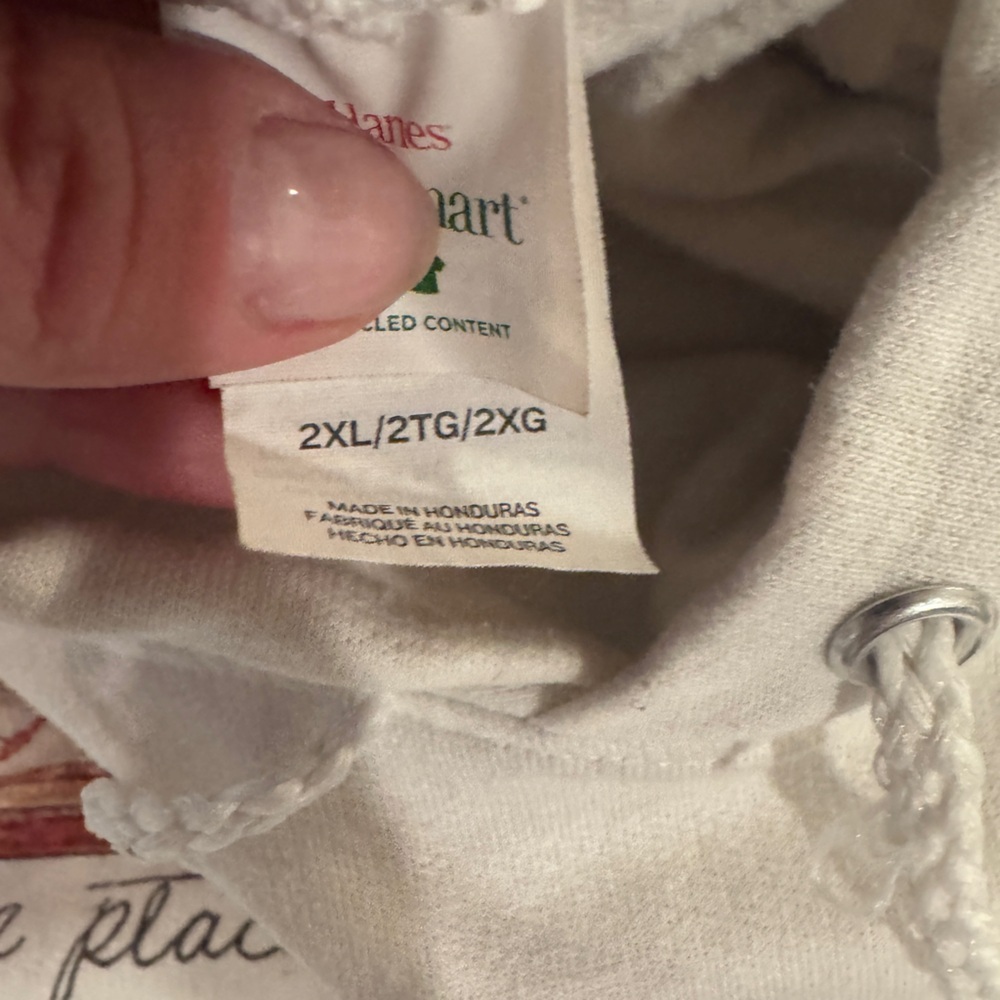 Hanes Essential White sweatshirt for St Norbert college in Green Bay. The Abbey - Picture 5 of 5
